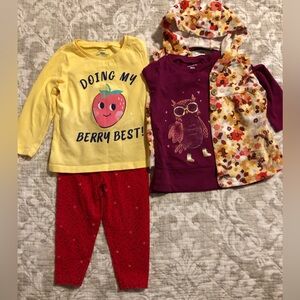 Carter's Yellow, Red, and Purple Kids Matching Set